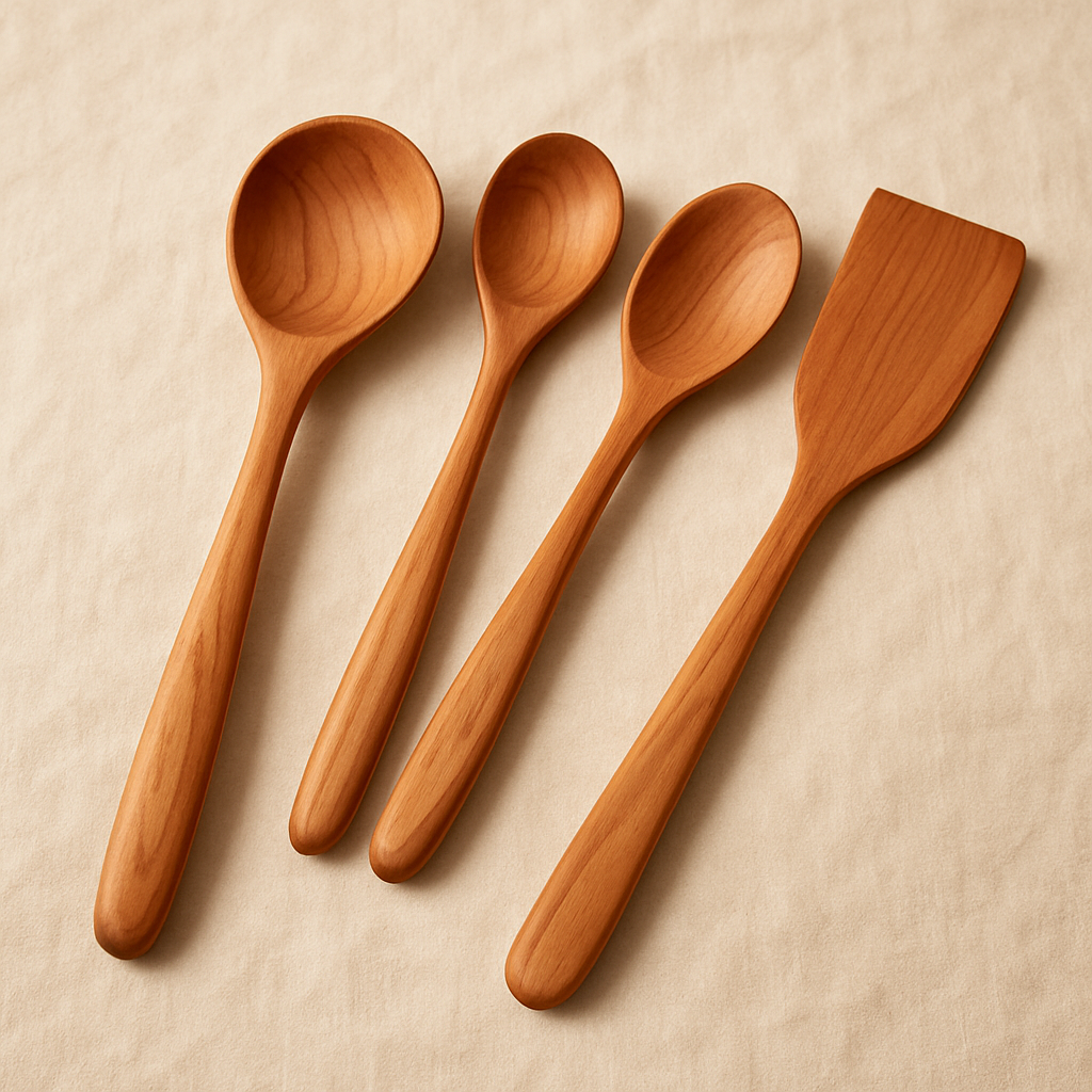 Hand-Carved Cooking Spoon Set